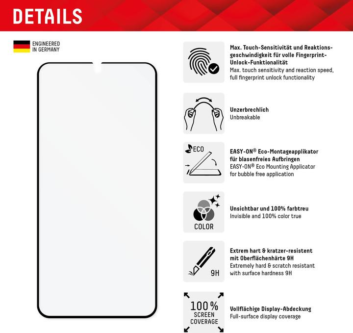 Produktbild Displex Pro Touch Eco Glass, Panzerglas (1 Stück, Samsung Galaxy S23+, Samsung Galaxy S22)