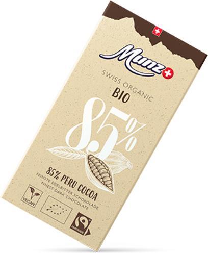 Actual product image Munz Organic 85% Peru Cocoa (100 g)