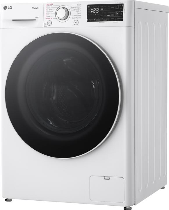 Actual product image LG F4R3710NSWW Washing machine 10 kg AI DD, Class A-10%, 1400 rpm, Auto-dosing, Wi-Fi (10 kg, Left)