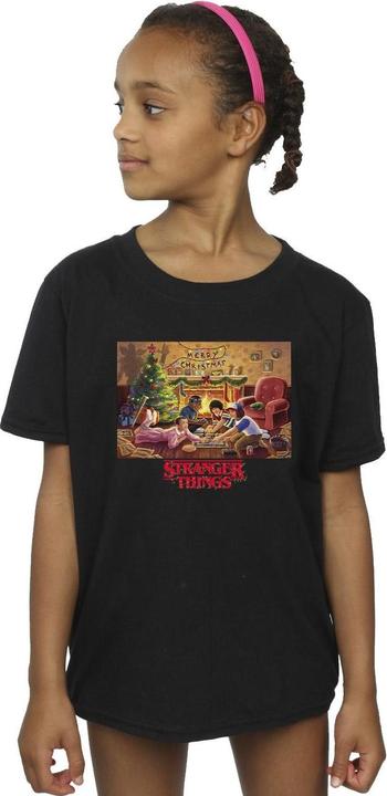 Produktbild Netflix Stranger Things Christmas Gathering TShirt Mädchen (128)