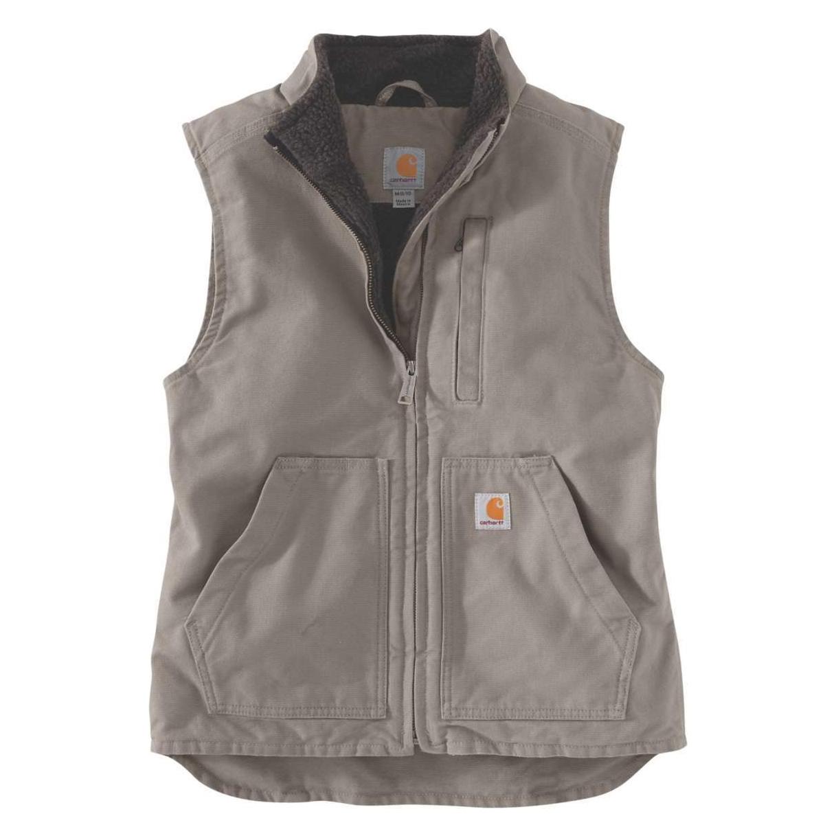 Carhartt, Damen, Westen, Sherpa Lined Mock Neck Vest Taupe Grey Gr.Xl, Grau, (Xl)