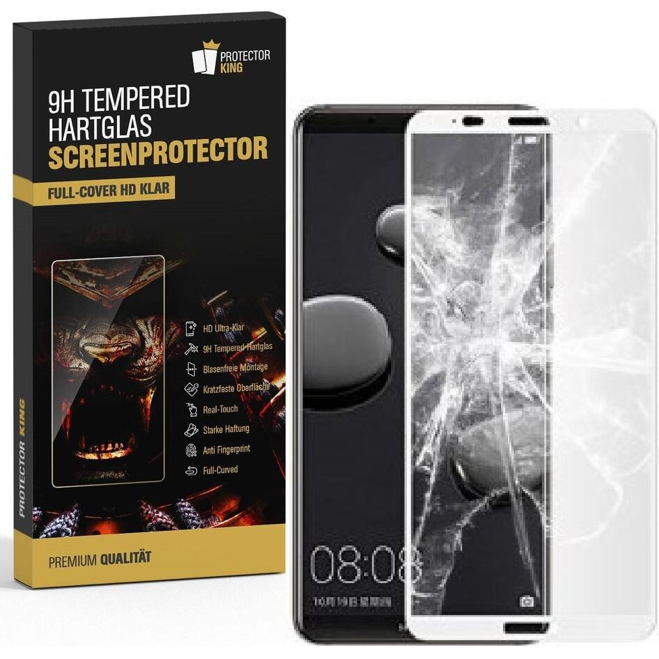 Protectorking 3x echtes Tempered 9H Panzerhartglas 3D KLAR (2 Stück, Huawei Mate 10 Pro), Smartphone Schutzfolie