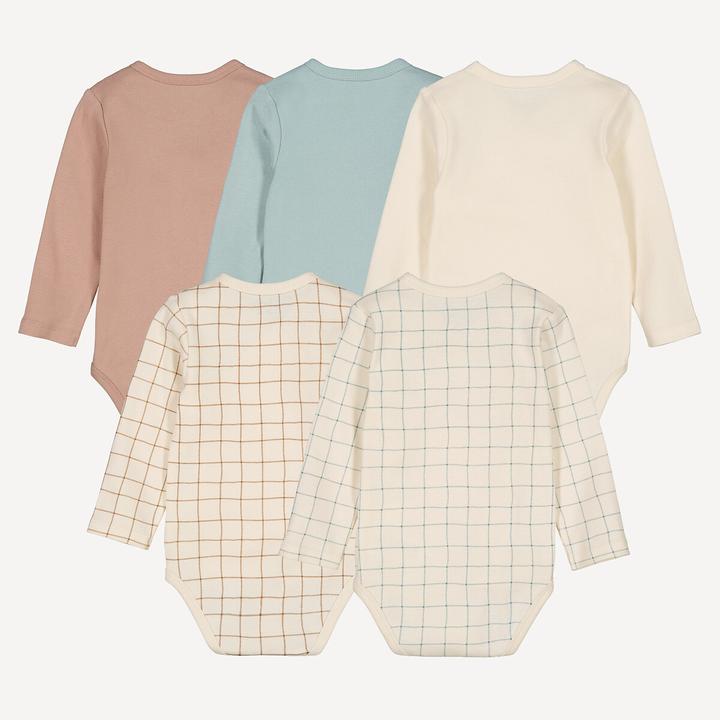 Actual product image La Redoute Collections 5er-Pack Baby Wickelbodys mit langen Ärmeln (86)