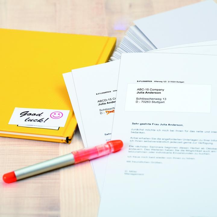 Actual product image HERMA A4 correction and cover labels