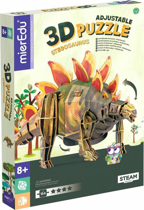 Image du produit mierEdu Eco 3D Puzzle - Stegosaurus (mobile) (154 pièces)
