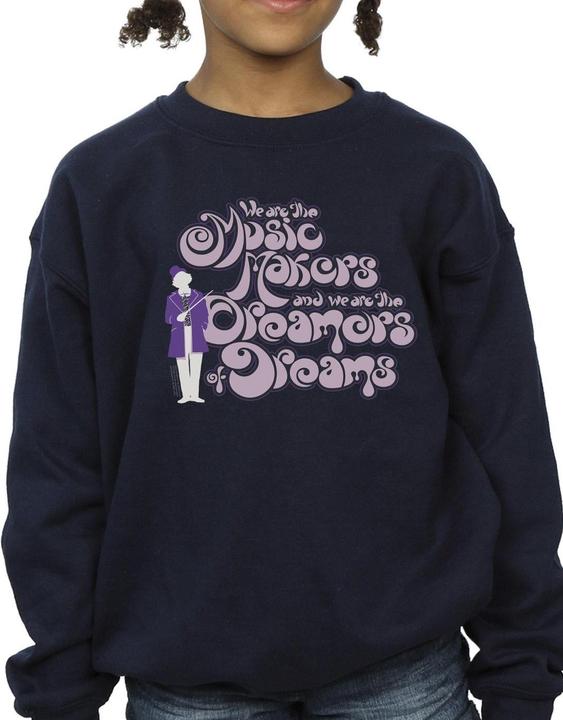 Produktbild Willy Wonka & the Chocolate Factory Dreamers Text Sweatshirt Mädchen (140, 146)