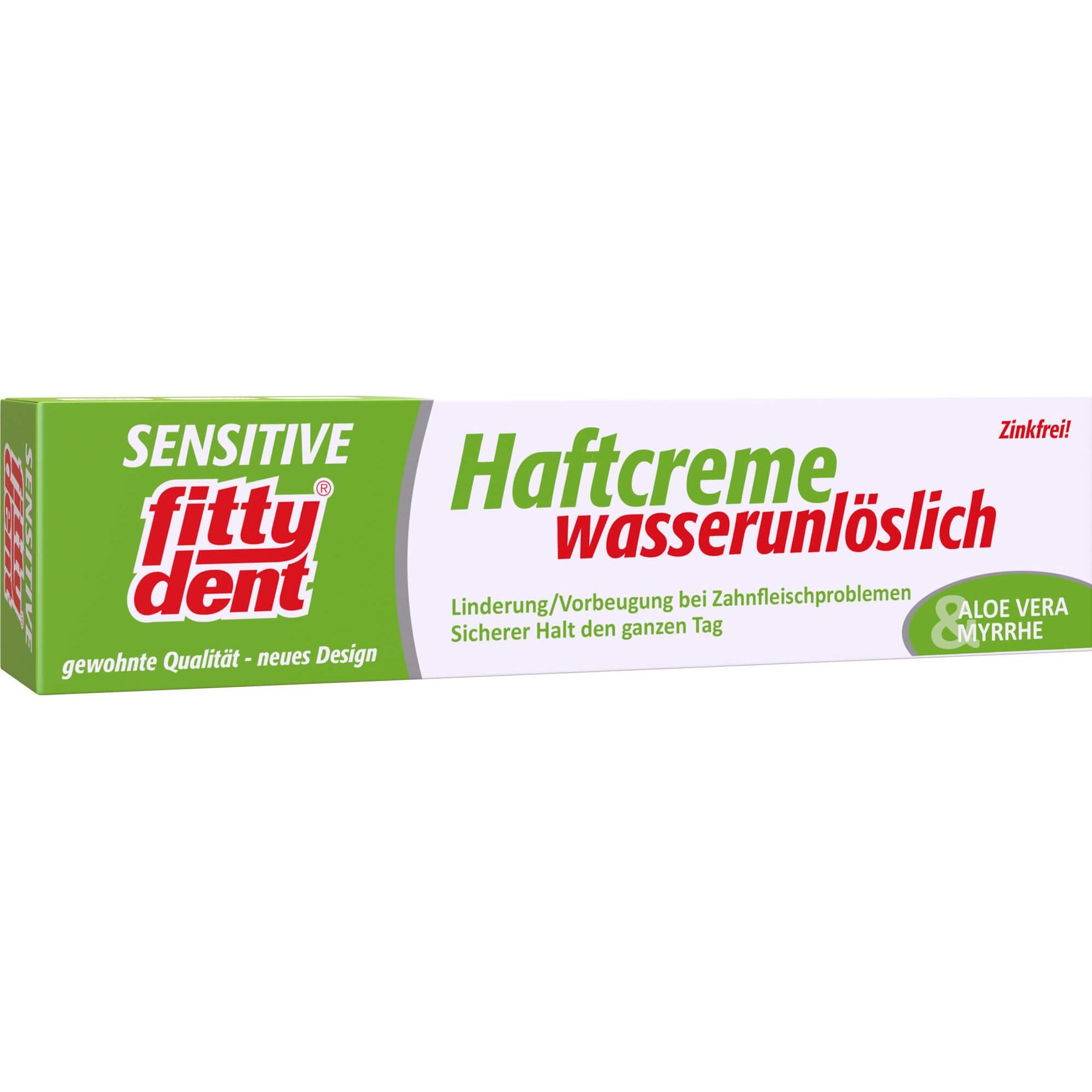 Sanhelios, Zahnpasta, fittydent sensitive wasserunlösliche Haftcreme für Zahnprothesen, 40 g Creme