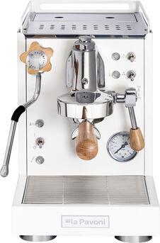 Produktbild La Pavoni Mini Cellini, Weiss / Eiche