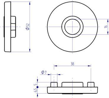 Actual product image Mega Handle and key rosettes (Door rosette)