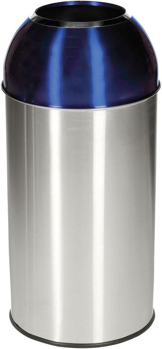 Actual product image Probbax Stainless steel waste collector, capacity 40 l, WxHxD 350 x 740 x 350 mm, blue (40 l)