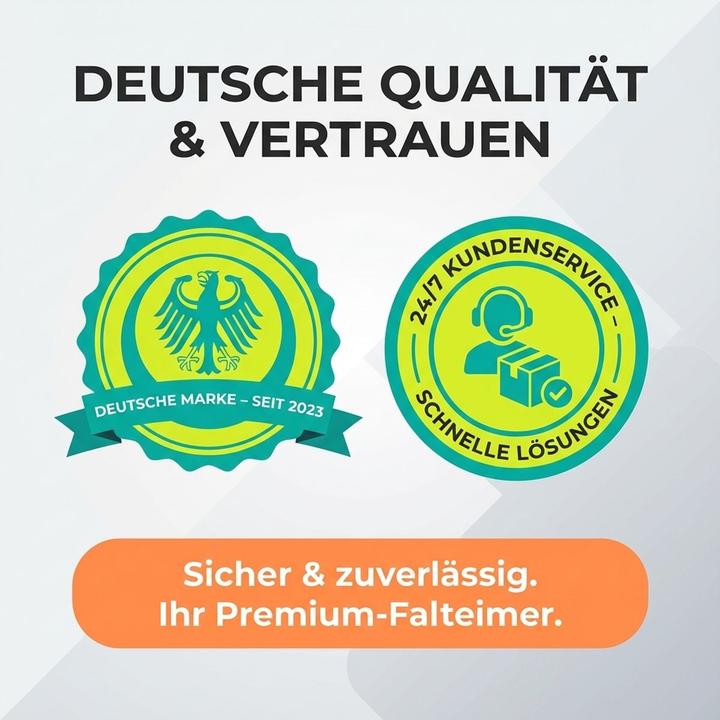 Produktbild König Design Eimer faltbar Falteimer Putzeimer Wassereimer Camping Campingeimer Angeleimer (10 l)