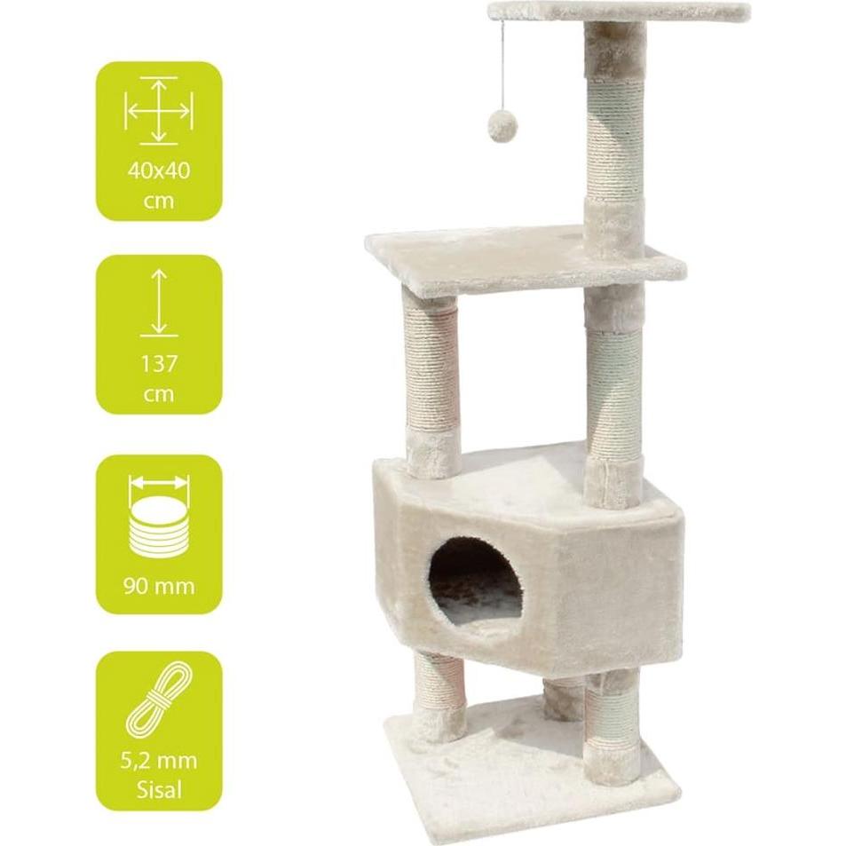 Thumbnail - EBI Classic Tree Loonaa (137 cm, Creme), Katzenbaum