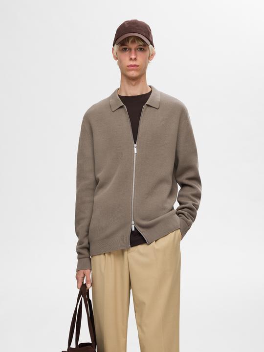 Actual product image Selected Knitted cardigan with zip (S)