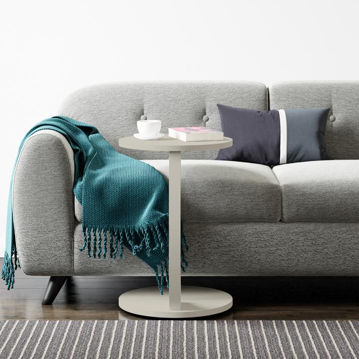 Produktbild En.Casa Beistelltisch Holeby 56 x Ø 38 cm Sandsteinfarben (56 x 38 cm)