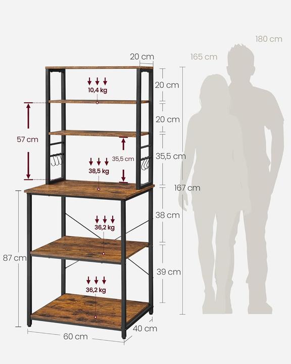 Actual product image Songmics Buffet (60×40×167 cm)