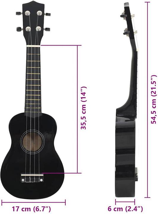 Immagine prodotto VidaXL Set di ukulele soprano con borsa per bambini da 21 pollici (Soprano, Soprano)