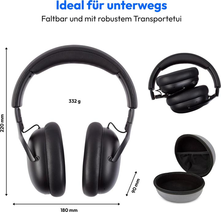 Actual product image Medion LIFE HX-1 Plus Over Ear-Kopfhörer schwarz (ANC, 100 h, Wireless)