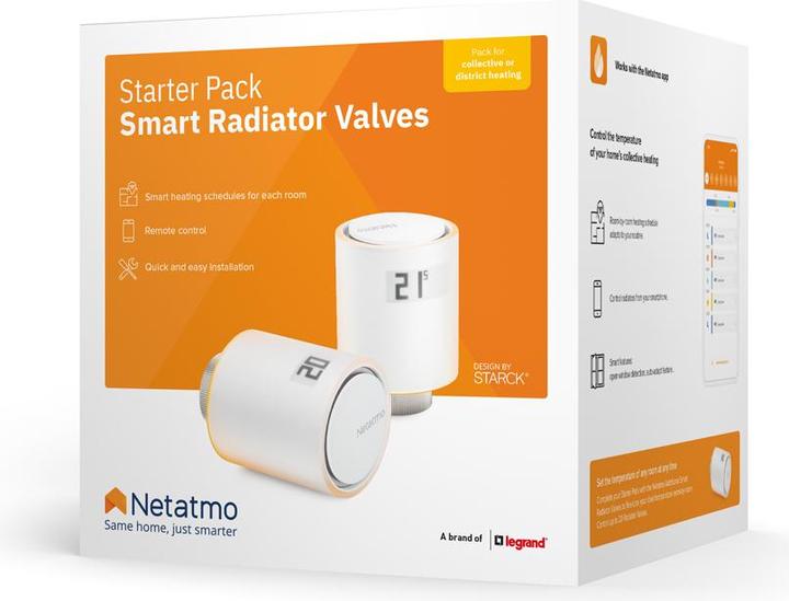 Actual product image Netatmo Intelligent Thermostatic Radiator Valves - Basic Kit for Central Heating