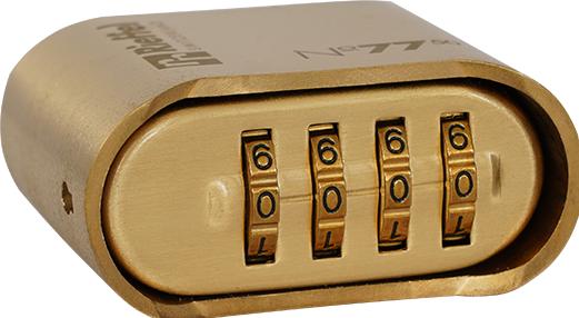 Actual product image Rieffel Brass combination lock 77/50 SB