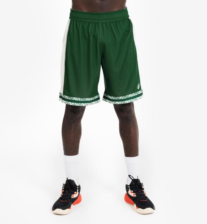 Produktbild Kipsta Damen/Herren Basketball Shorts wendbar - SH500 beige/grün (L)