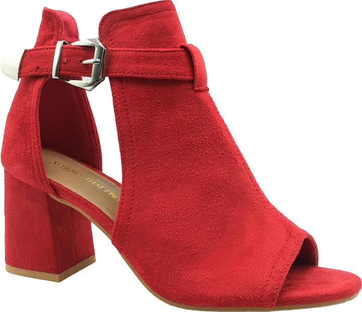 Actual product image Where's That From Womens/Ladies Lisa Suede Open Toe Wide Block Heel Sandals (39)