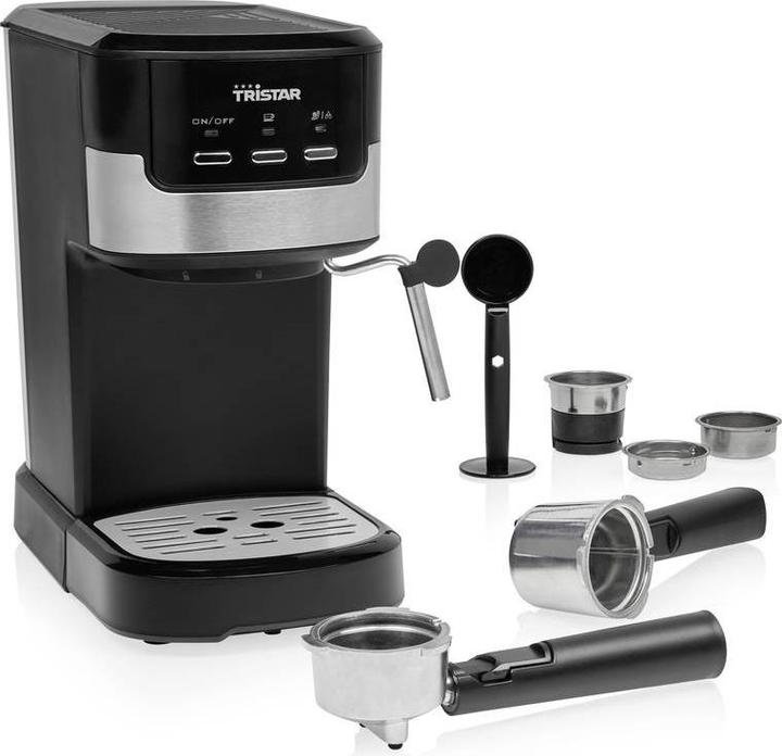 Productafbeelding Tristar CM-2278 Espressomachine met portafilter zwart, roestvrij staal 1100W