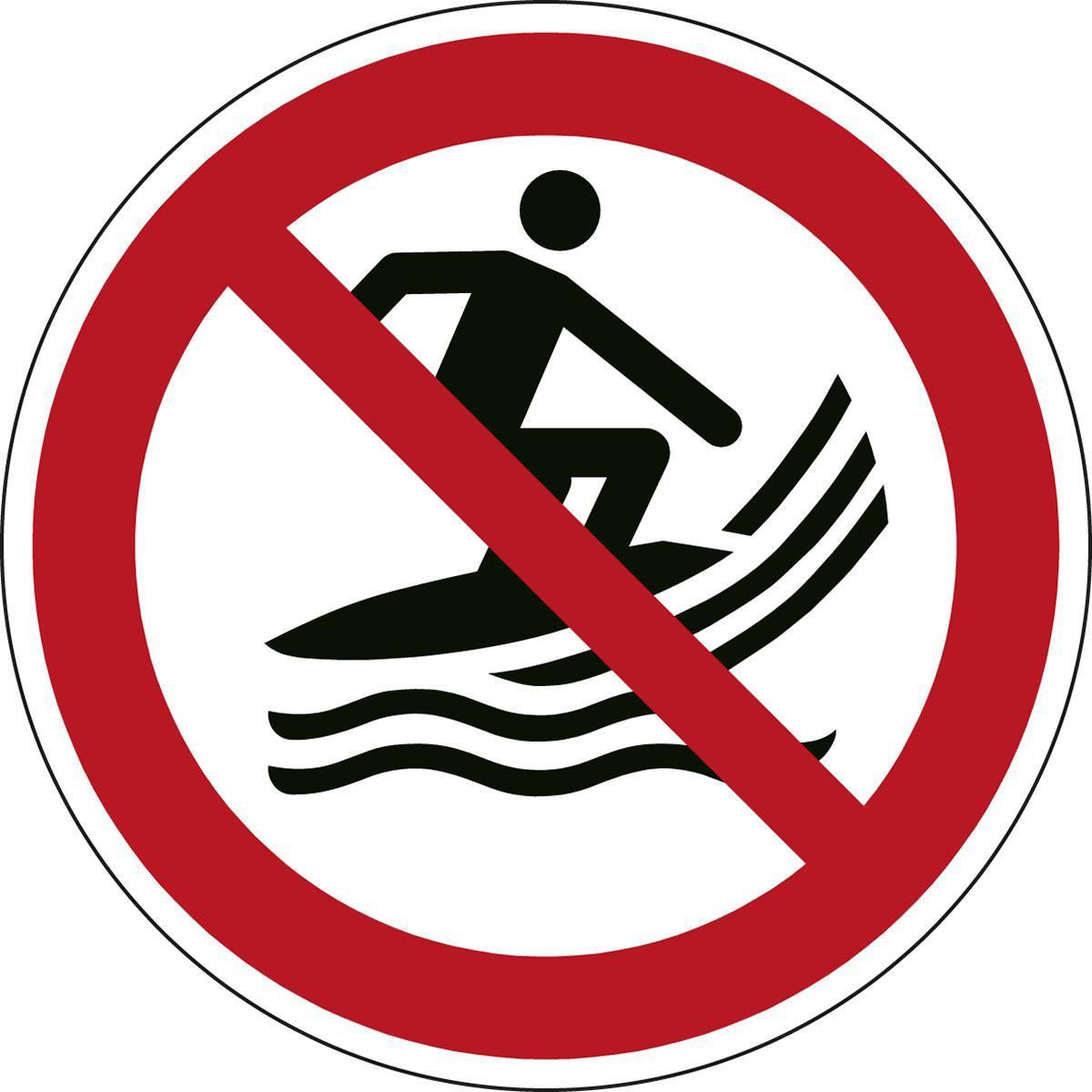Brady, Sicherheitskennzeichnung, ISO-Sicherheitsschild - Keine Surf-Fahrzeuge