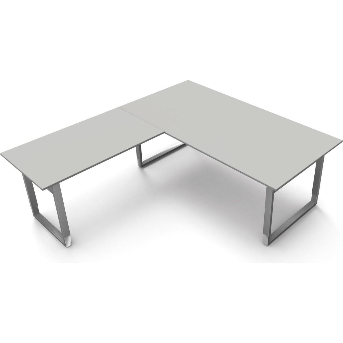 Kerkmann, Schreibtisch, Konferenztisch Form 5, (B)2.000 mm, lichtgrau