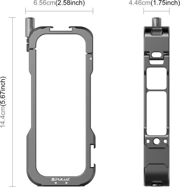 Image du produit Puluz For Insta360 X4 Metal Protective Cage Rig Housing Frame with Lens Cover (Black)