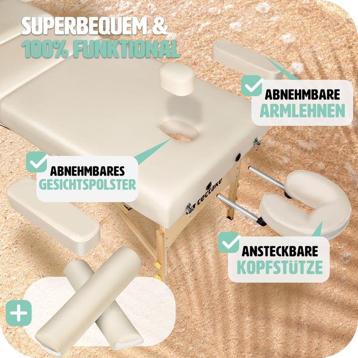 Actual product image tectake 3 Zonen Massageliege-Set