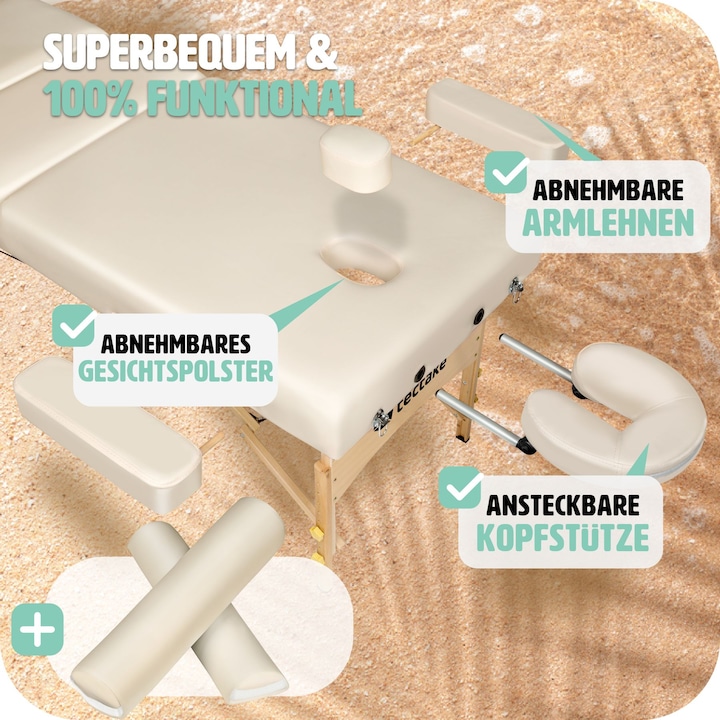Immagine prodotto tectake 3 Zonen Massageliege-Set