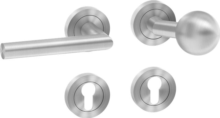 Actual product image Karcher ER28 WGL - Rhodos, Wechselgarnitur DIN Links Edelstahl matt (Door handle)