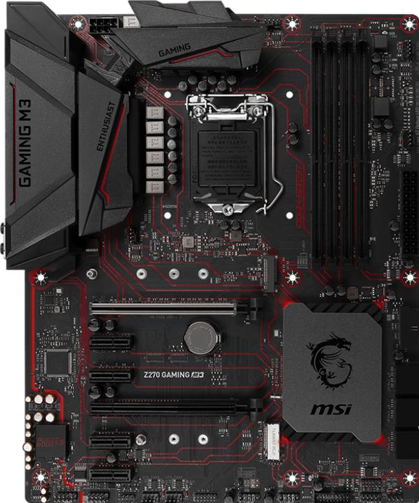 Produktbild MSI Z270 Gaming M3 (LGA 1151, Intel Z270, ATX)
