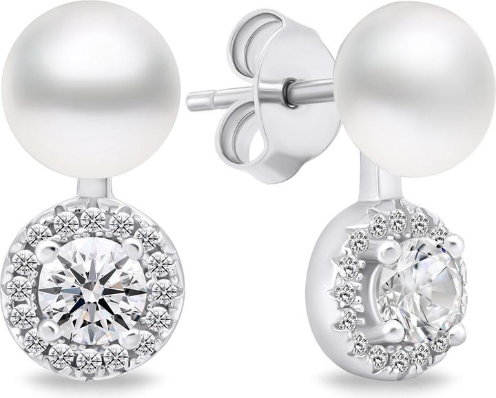 Immagine prodotto Brilio Argento - Eleganti orecchini di perle con zirconi EA611W