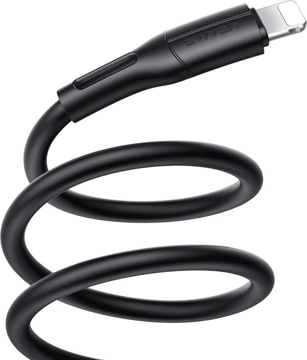 Actual product image Usams Cable U68 lightning 2A Fast Charge 1m czarny/black SJ500USB01 (US-SJ500) (1 m)
