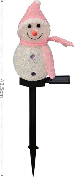 Image du produit Hermex LED Solarlampe Schneemann Solarleuchte Gartenbeleuchtung Dekoleuchte (IP55)
