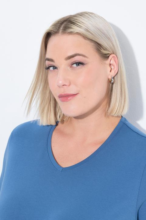 Produktbild Ulla Popken T-Shirt, A-Linie, V-Ausschnitt, Halbarm (58)