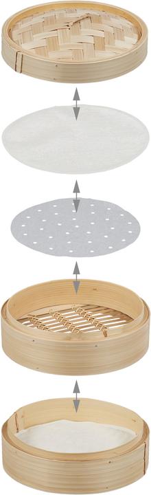 Immagine prodotto Relaxdays Vaporiera Cinese (26 cm, Materiale vegetale)