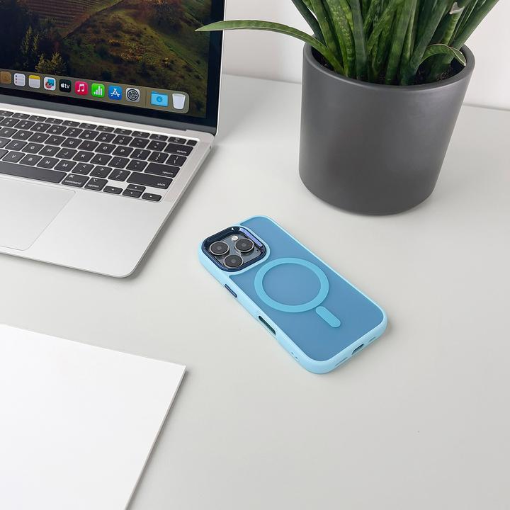 Produktbild Hurtel Fashion Case MagSafe for iPhone 16 Plus - light blue (Apple iPhone 16 Plus)