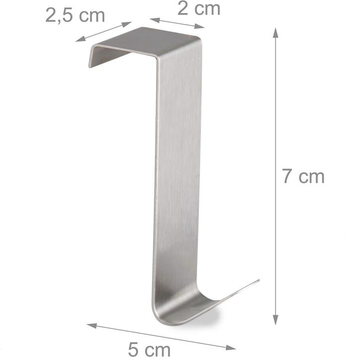Actual product image Relaxdays Steel Door Hook, Set of 10