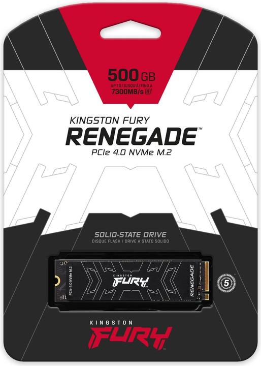 Image du produit Kingston FURY Renegade (500 Go, M.2 2280)