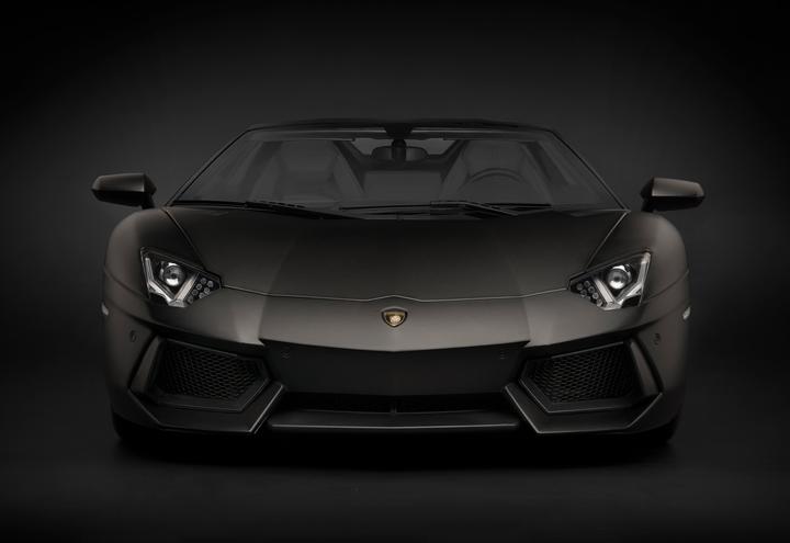 Actual product image Pocher Lamborghini Aventador LP700-4 Roadster Nero Nemesis