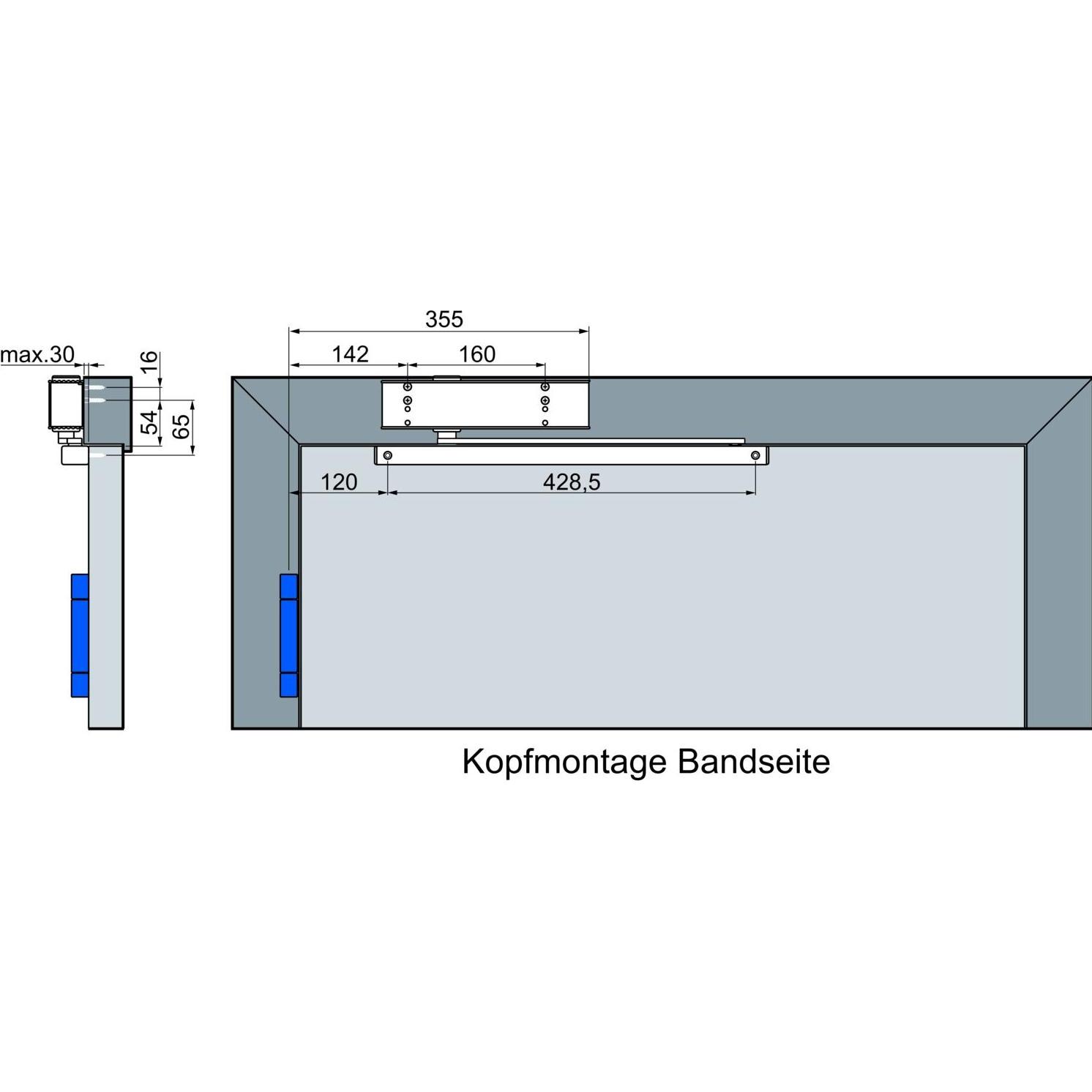 Thumbnail - ECO, Türöffner + Türschliesser, Türschliesser TS 41, Gleitschiene GSB EN 1-4, silber