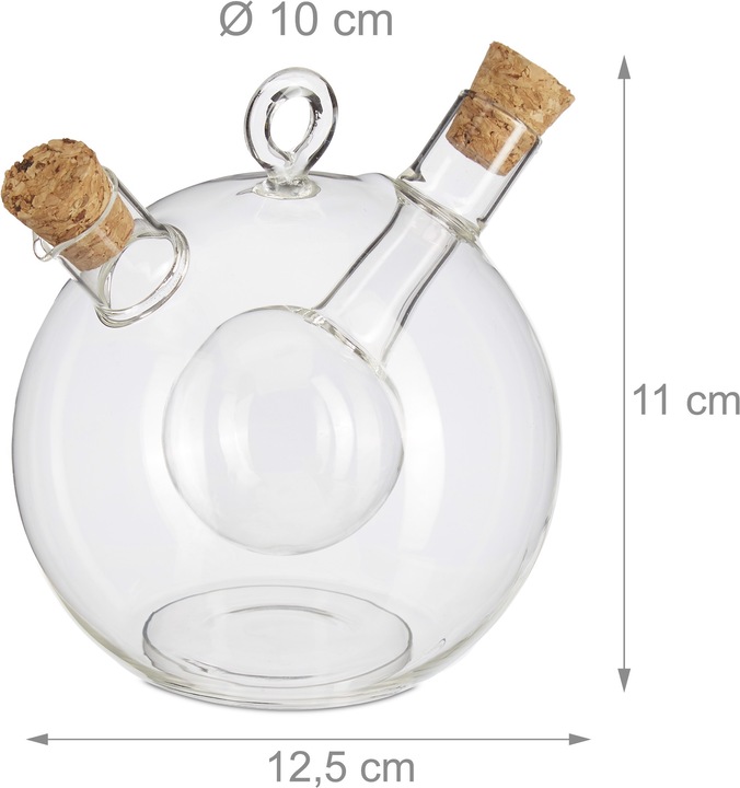 Image du produit Relaxdays Bouteille huile et vinaigre, 2 en 1 (375 ml)