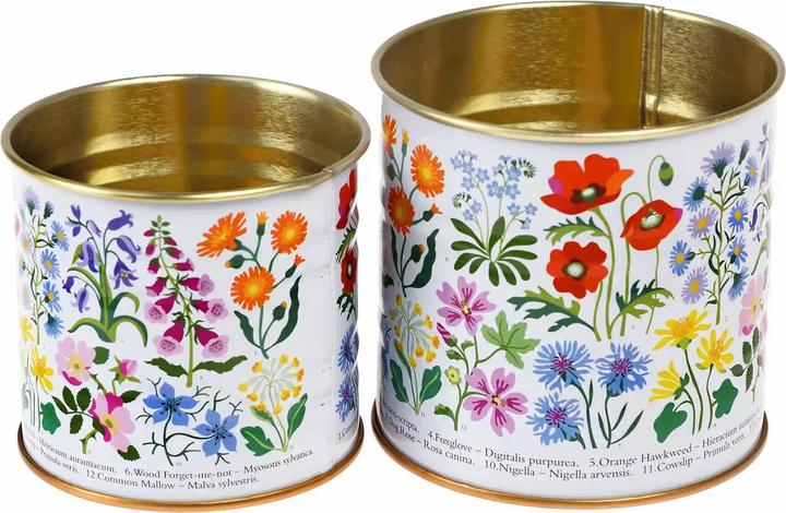 Actual product image Rex London metal storage box wild flowers (x2) (2x)