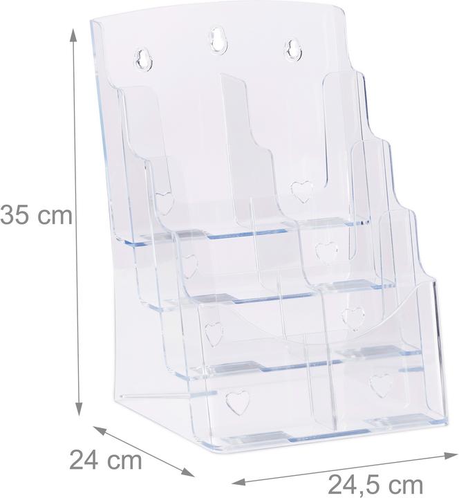 Produktbild Relaxdays Prospekthalter A4 (A4, DL)