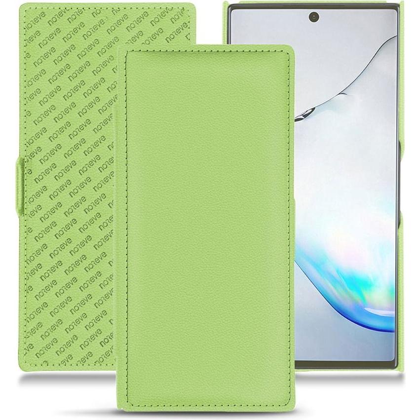 Noreve Lederschutzhülle horizontal (Samsung Galaxy Note 10+), Smartphone Hülle, Grün
