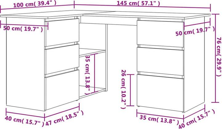 Actual product image VidaXL Wibeke (145 x 100 x 76 cm)