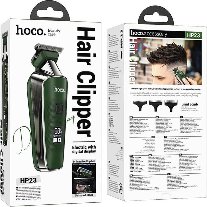 Actual product image Hoco Other electric hair clipper with digital display HP23 green