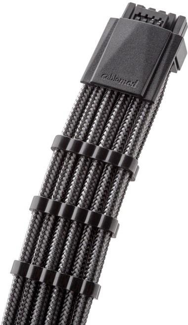 Image du produit CableMod Pro ModMesh 12VHPWR vers 3x PCI-e Extension - 45cm, carbone